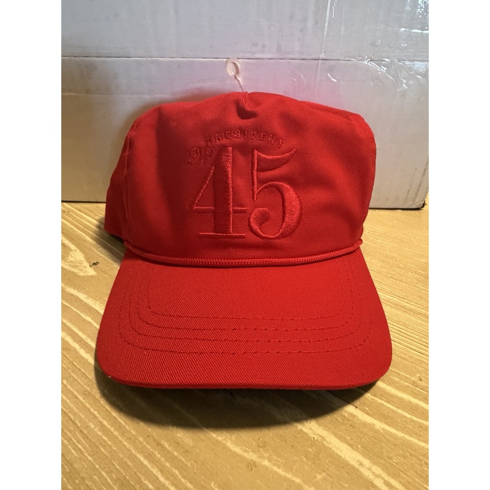 2017 EDITION NO. 45 Official Donald Trump RED Cap HAT MAGA  CALI-FAME Rare